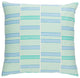 Surya Lina INA-003 18"x18" Pillow Kit, Emerald/Sky Blue/Mint/Cream