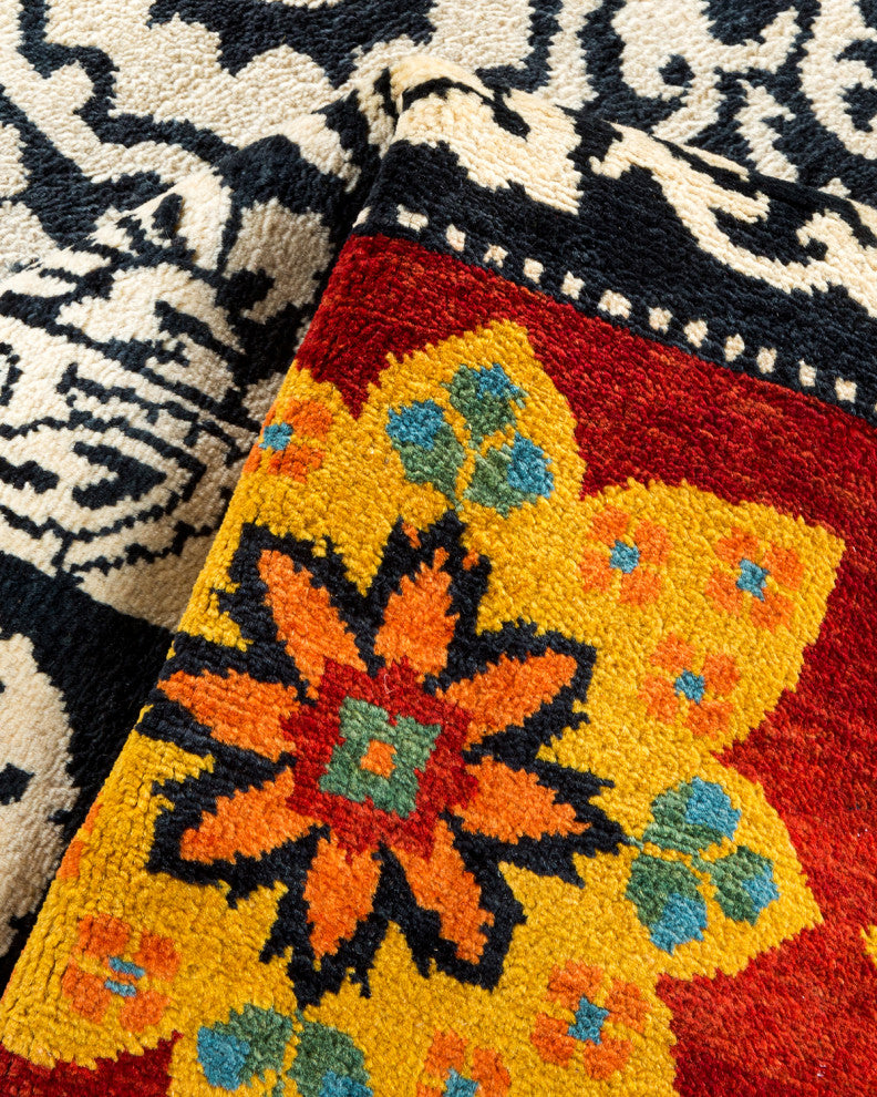 Suzani, One-of-a-Kind Hand-Knotted Area Rug Blue, 3' 3 x 5' 5
