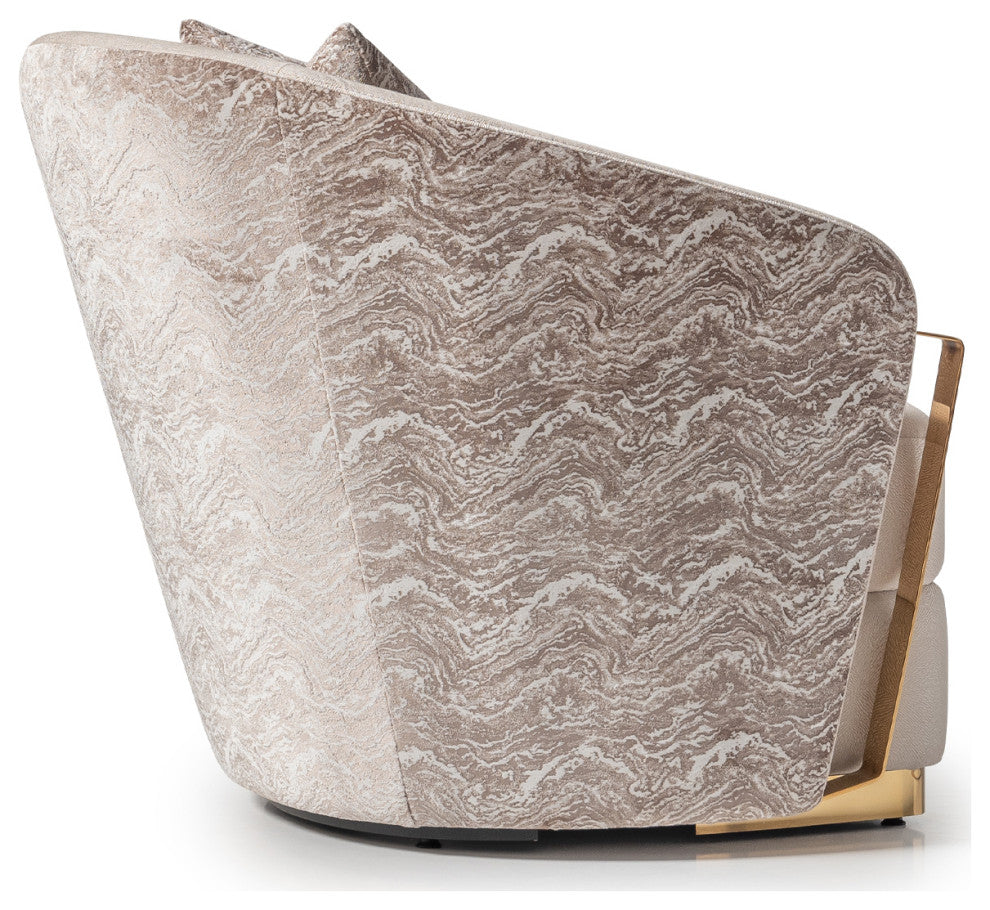 Carmela Accent Chair Almond/Gold
