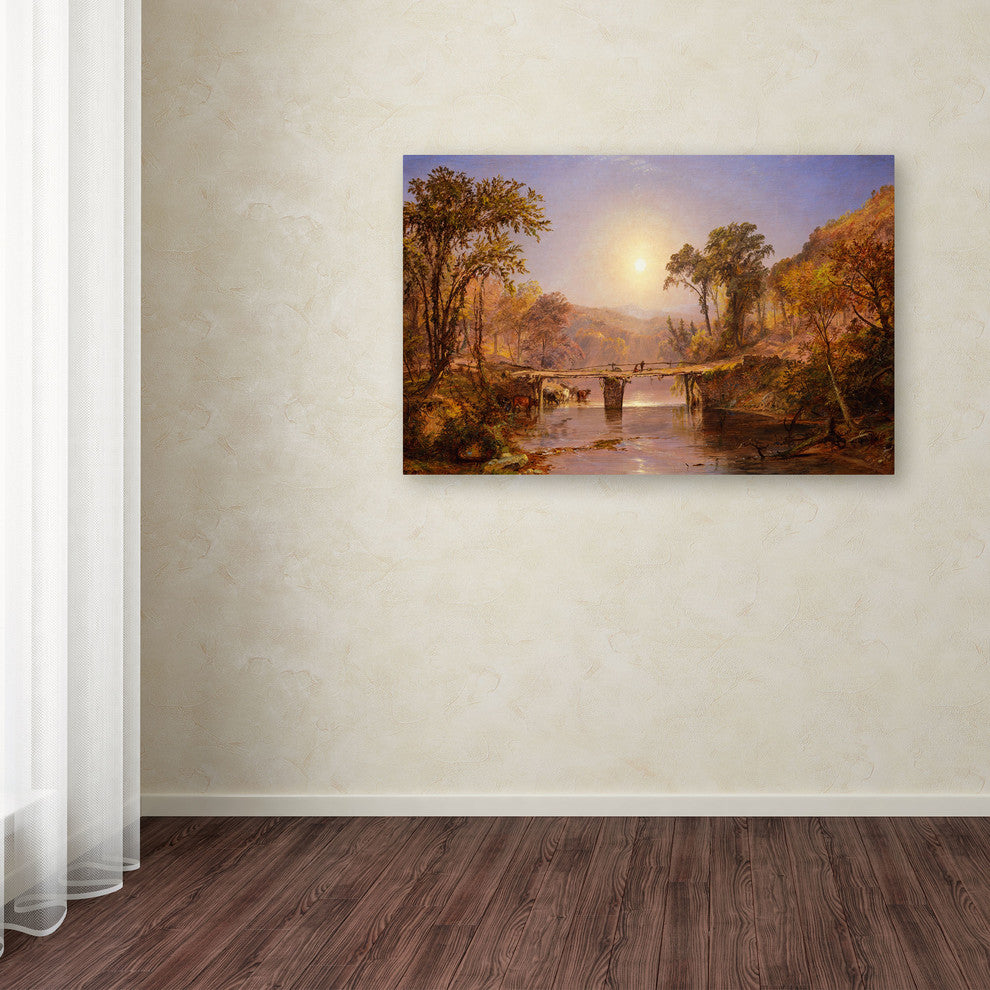 'Indian Summer on Delaware River' Canvas Art by Jasper Cropsey