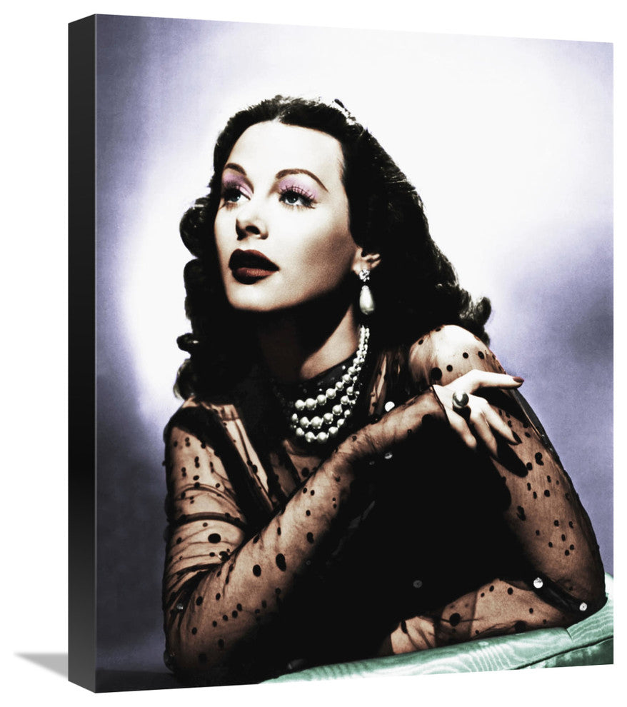 "Hedy Lamarr 103" Stretched Canvas Giclee by Hollywood Photo Archive, 18"x22"