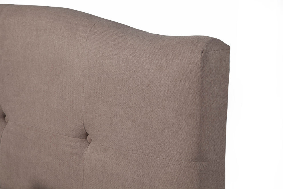 Amanda Full Tufted Upholstered Bed, Haskett/Jute