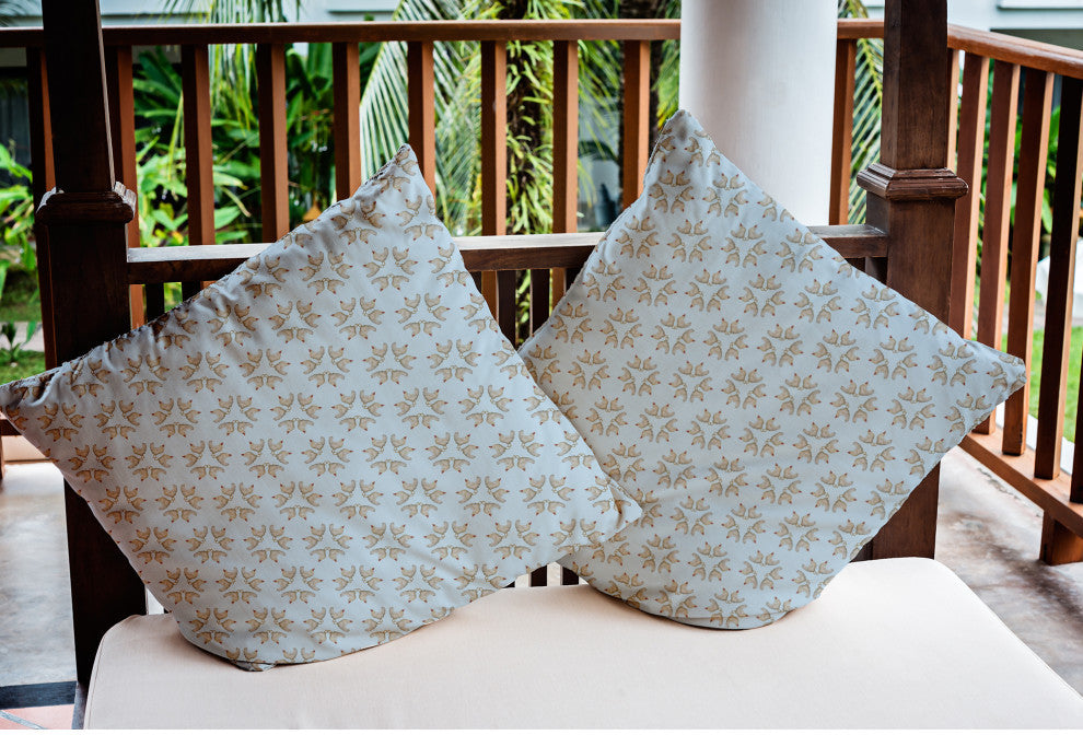 Chickens-go-round Easter Indoor/Outdoor Throw Pillow, After Rain Blue, 16x16"