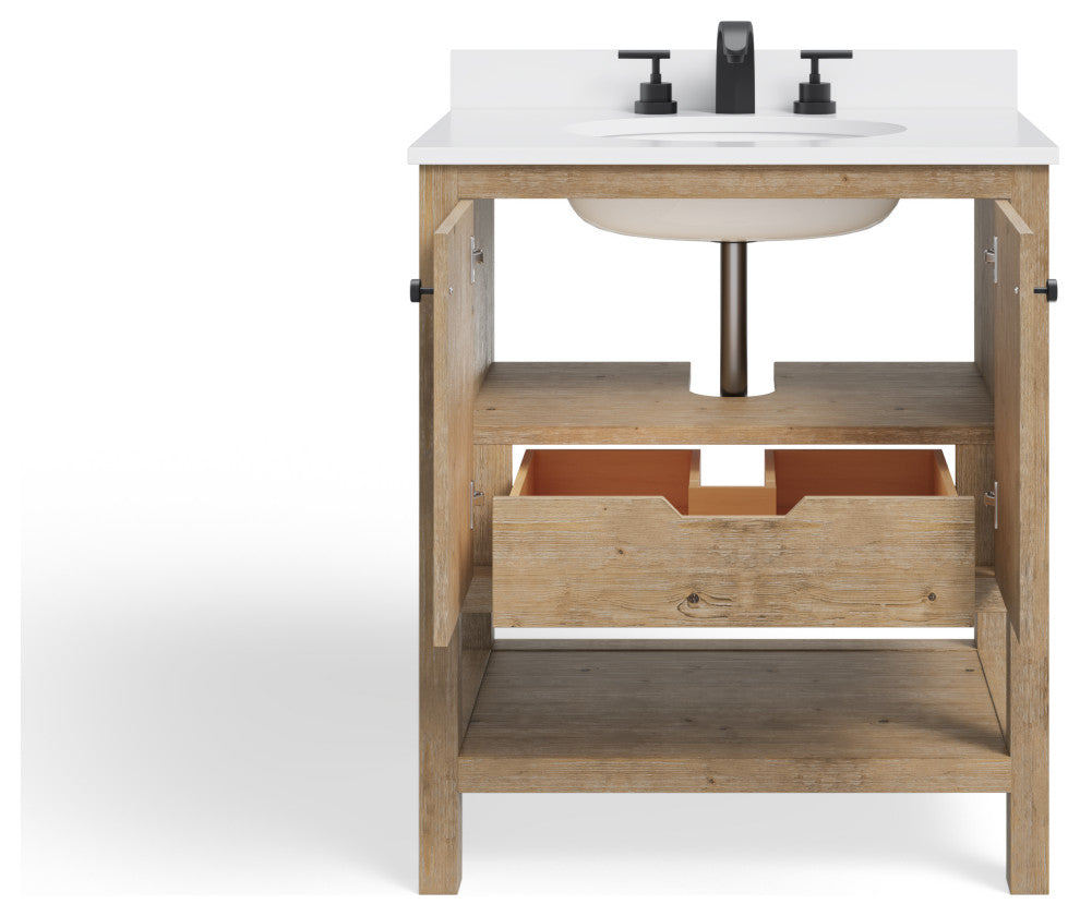 The Sequoia Bathroom Vanity, Acacia, 30", Single Sink, Freestanding