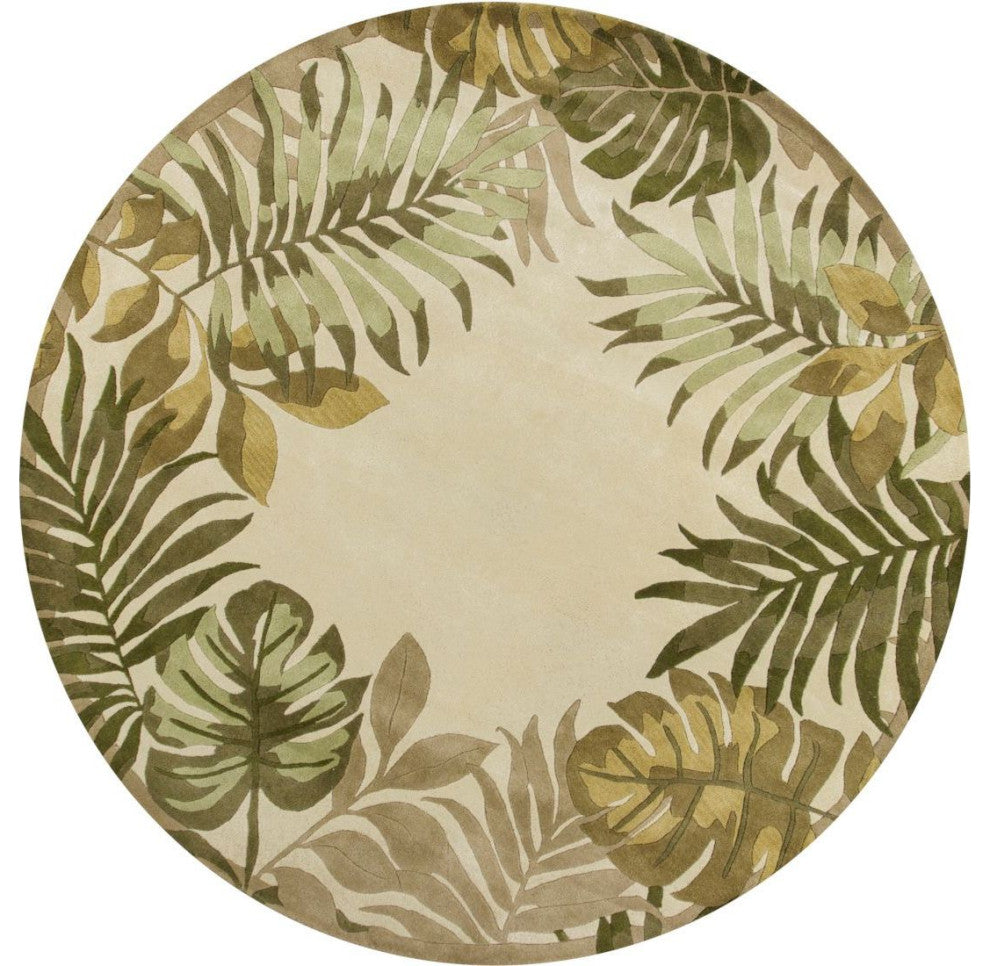 KAS Havana 2635 Ivory Paradise Area Rug, 7'6" Round