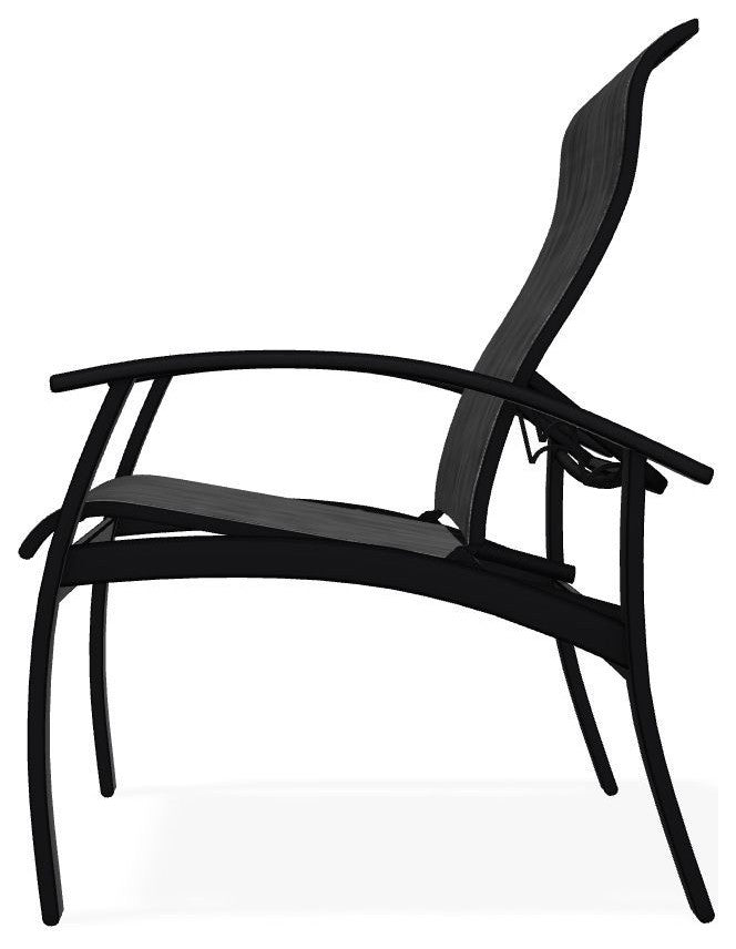 Belle Isle Sling Adjustable Outdoor Dining Chair, Augustine Shadow/Black