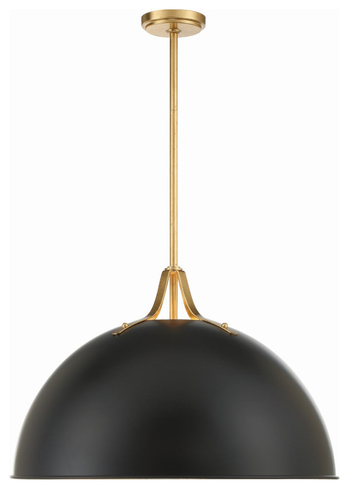 Crystorama Lighting Group SOT-18017 Soto 3 Light 24"W Pendant - Matte Black /