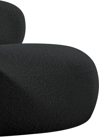 Venti Black Boucle Fabric Upholstered Set, Black, Chair