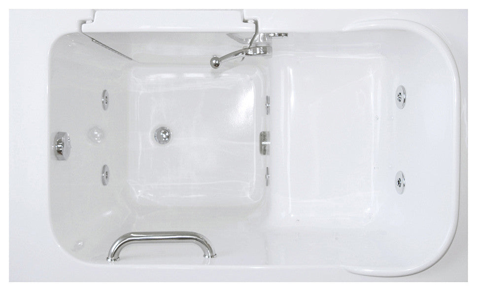 Ella's Bubbles Short Walk-In Bathtub, White With Left Drain/Door