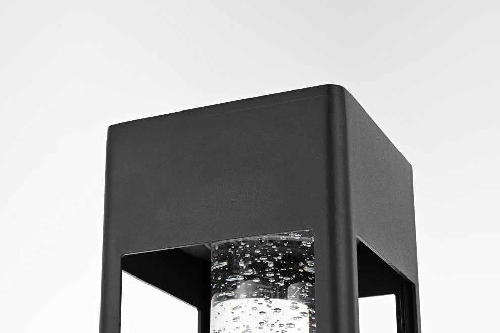 Home Living 18" LED Outdoor Post light, Black