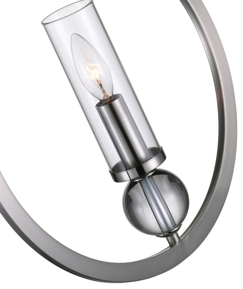 Elton 1 Light Pendant With Satin Nickel Finish