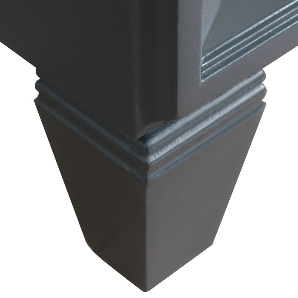 43" Single Vanity, Dark Gray Finish With White Carrara