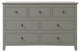 7-Drawer 48" W Solid Wood Dresser, Gray
