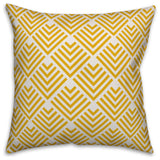 Yellow Geometric Arrow 20x20 Throw Pillow Cover