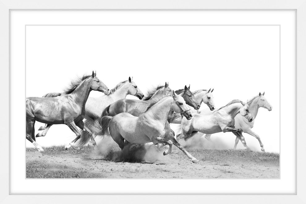 Marmont Hill, "Horseplay" Framed Painting Print, 18x12