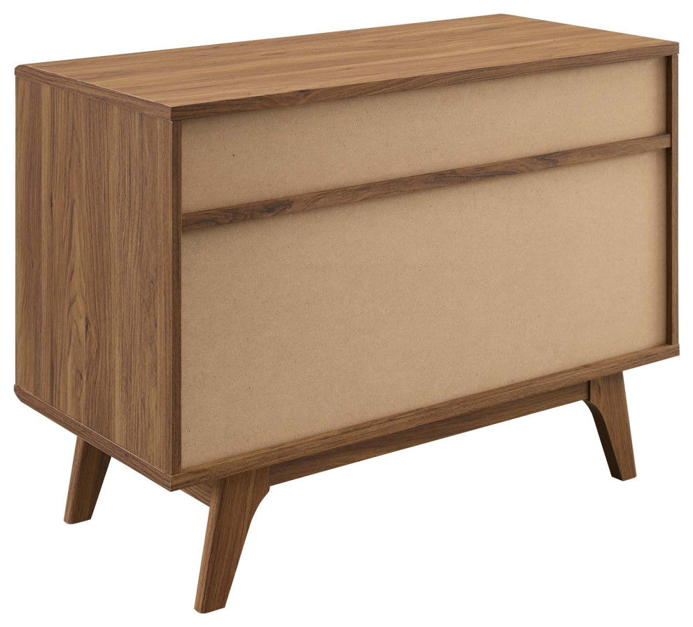 Sofa Side Table Display Stand, Wood, Brown Walnut White, Modern, Lounge