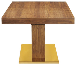 Vector Expandable Dining Table Walnut Gold