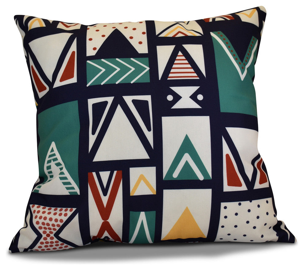 Merry Susan Pillow, Navy Blue, 16"x16"