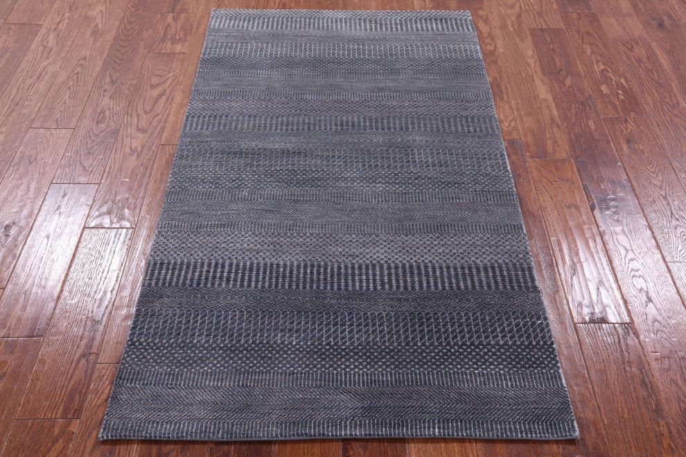 Savannah Grass Hand Knotted Wool and Silk Rug 3' 0" X 5' 2" Q11525