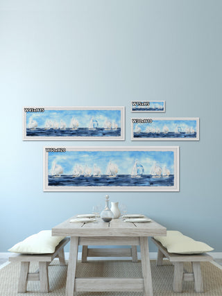 "Gone Sailing" Framed Painting Print, 45x15