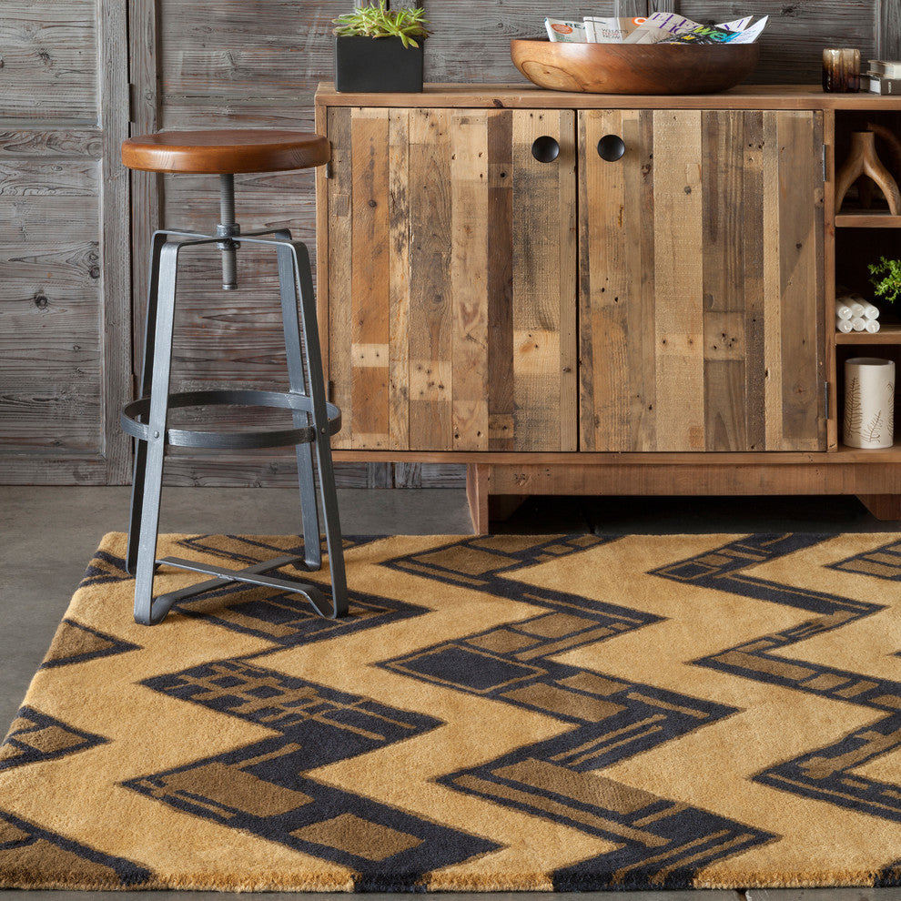 Allie Geometric Circles Contemporary Area Rug, 5'x7'6"