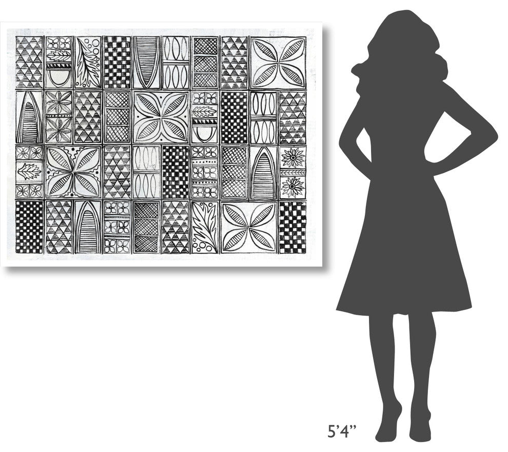 "Patterns of the Amazon II BW" Digital Paper Print by Kathrine Lovell, 50"x38"