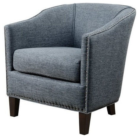 Madison Park Fremont Barrel Arm Chair, Blue, Slate Blue