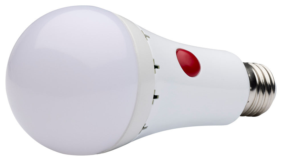 8W A21 LED, 3000K, Medium Base, 120V, 80 CRI, Battery Backup