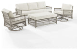 Thatcher 4Pc Wicker Outdoor Sofa And Swivel Rocker Set