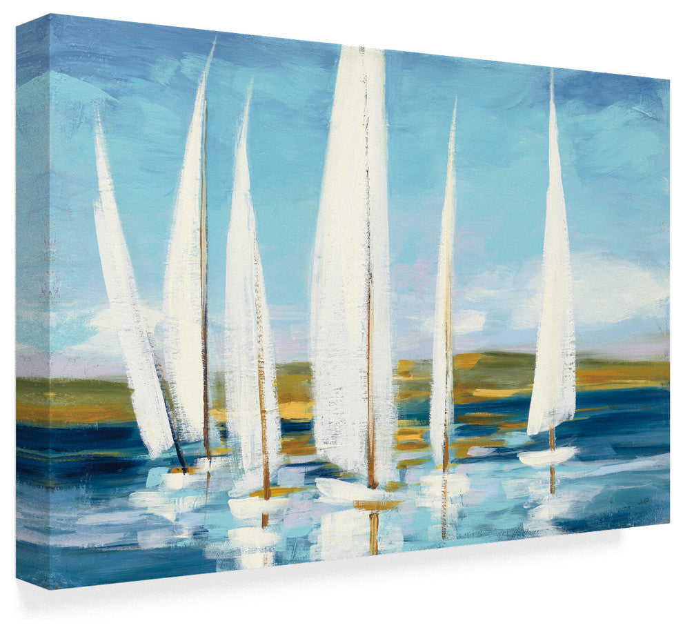 Julia Purinton ''Sails On Horizon'' Canvas Art, 32"x22"
