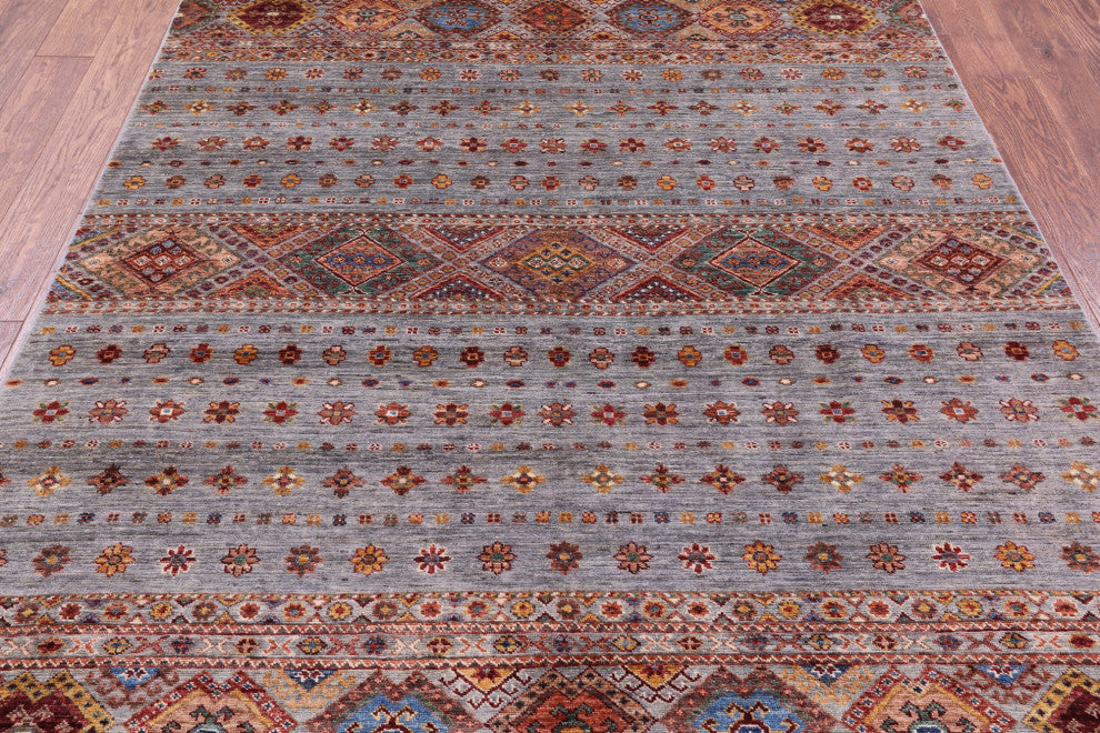 Super Kazak Khorjin Handmade Wool Rug 5' 9" X 7' 10" - Q12387