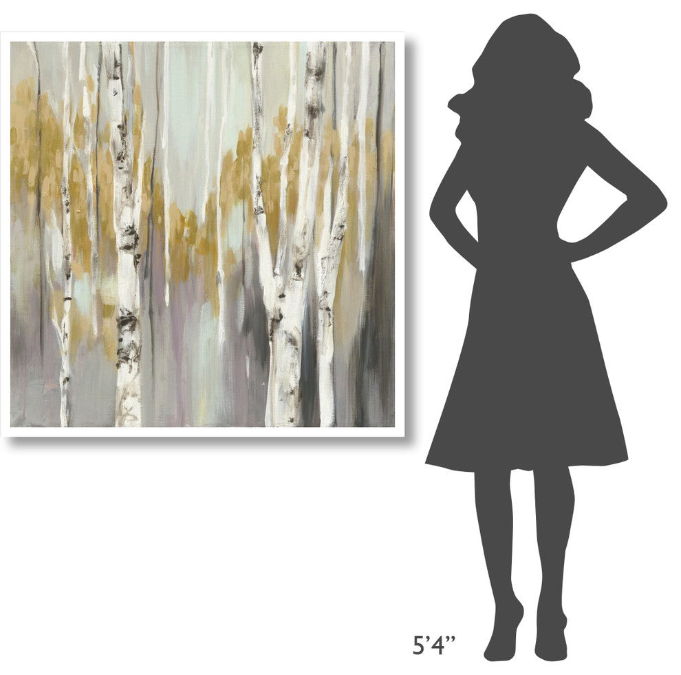 "Silver Birch II" Digital Paper Print by Julia Purinton, 42"x42"