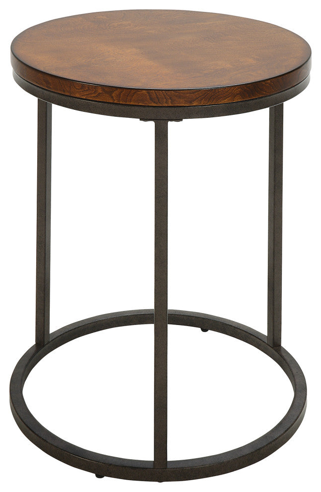 Jamie Accent Table, Chestnut/Black