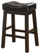 Donald Upholstered Counter Height Stools Black and Cappuccino (Set of 2)