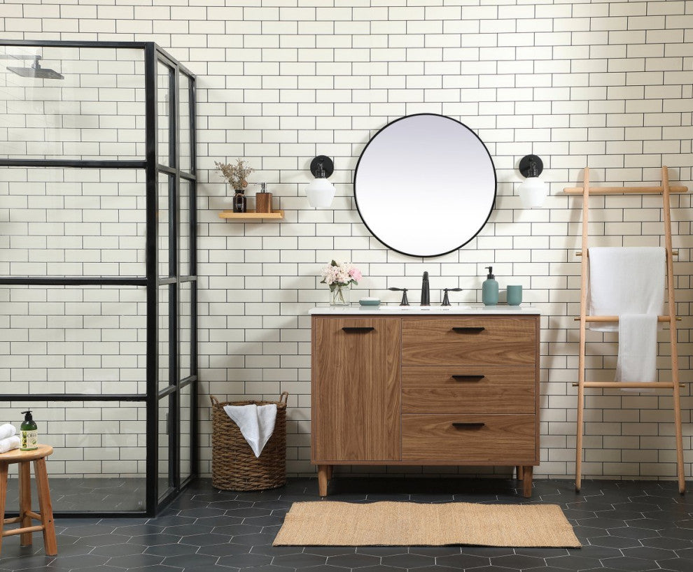 Bailey 22" Modern Walnut Brown-Light Bathroom Vanity