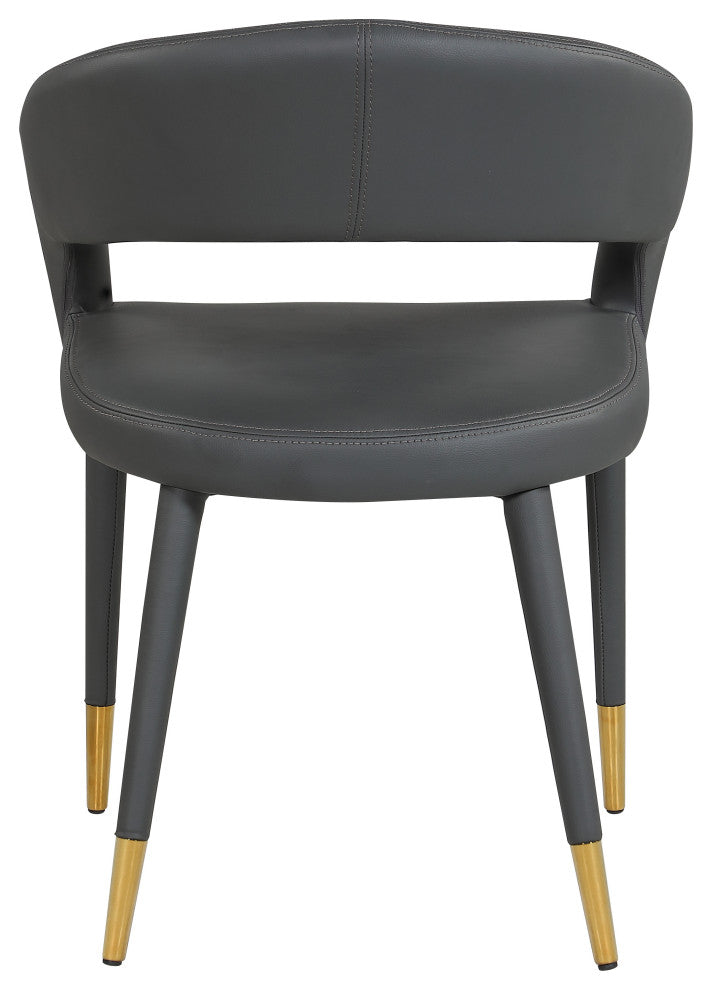Destiny Dining Chair, Grey, Faux Leather