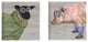 Stylish Barnyard Animal Paintings 2-Piece Stretched Canvas Wall Art Set, 7"x17"
