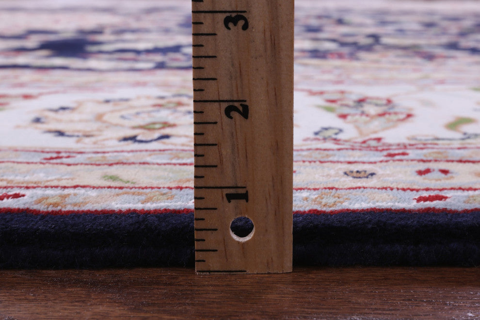 Handmade Wool & Silk Persian Nain Rug 8' 2" X 10' 5" - Q14722