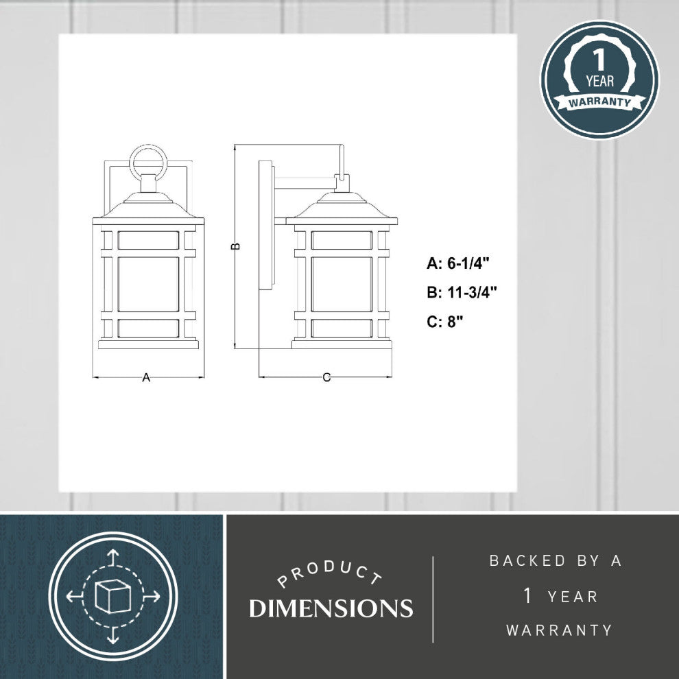 Southport 6.5" Outdoor Wall Light Matte Black