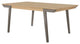 Rectangular Wood Dining Table, Natural Acacia and Gray