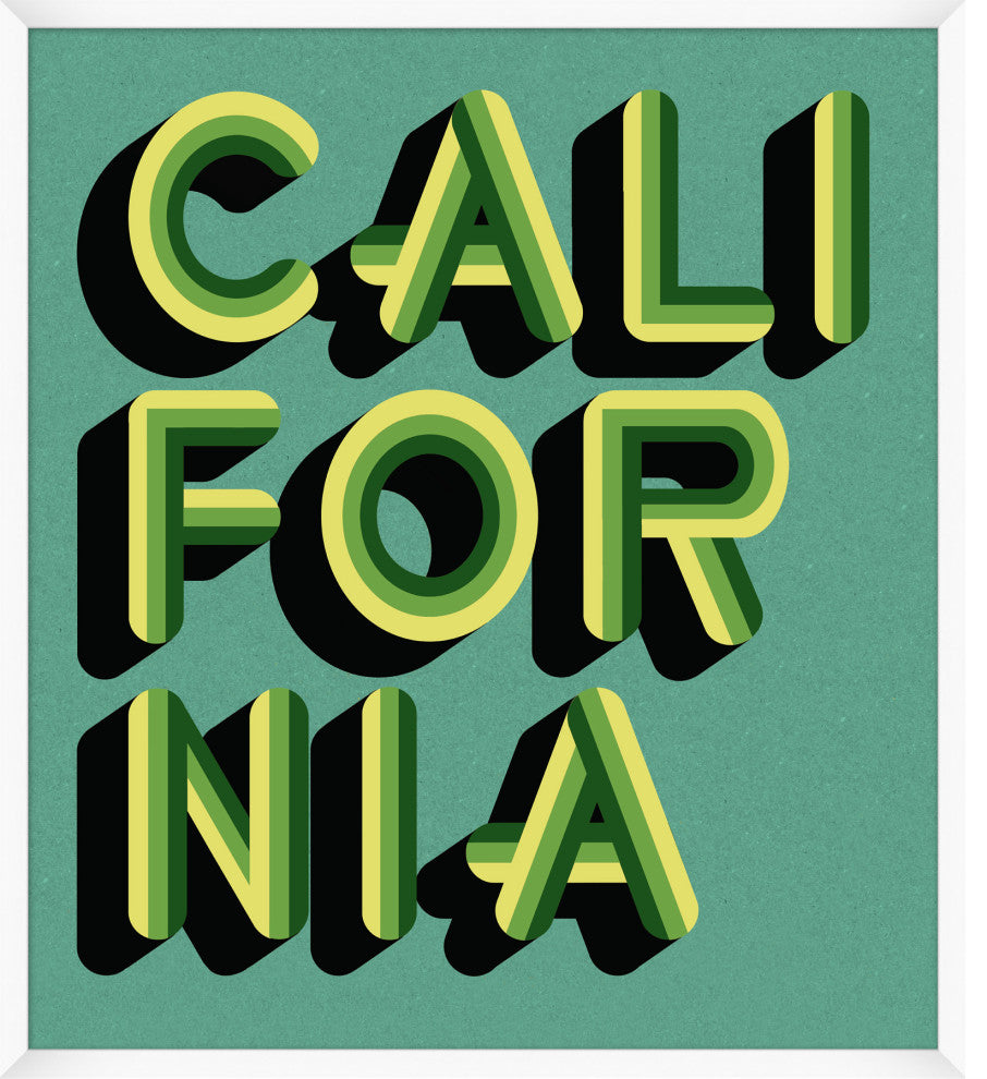 California Teal & Green, Giclee Reproduction Artwork