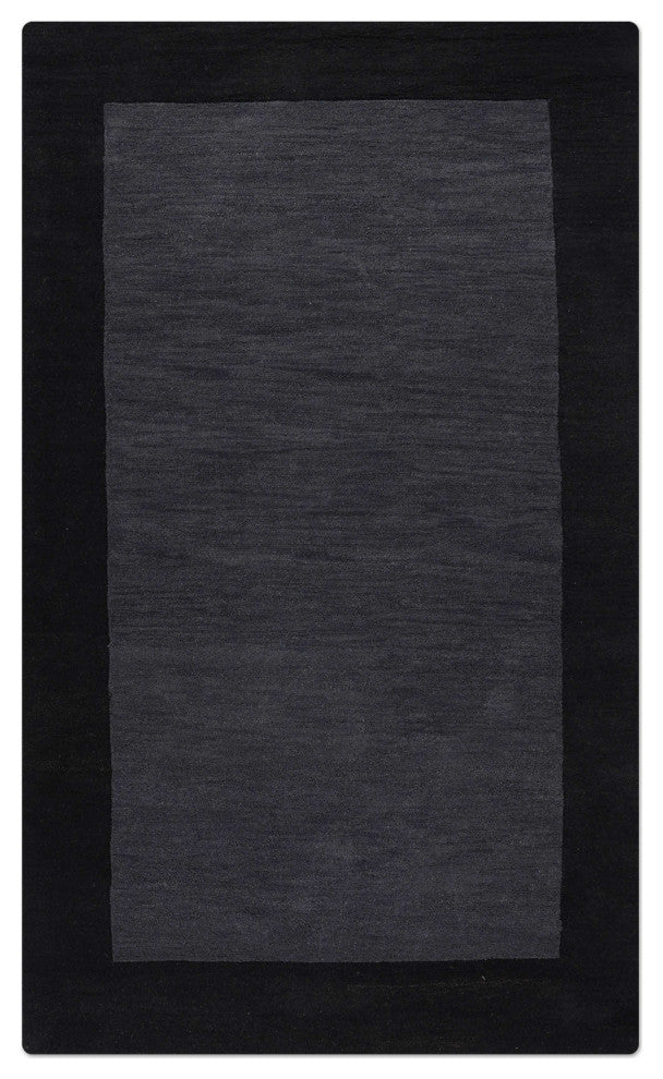 HAND TUFTED WOOL ECO-FRIENDLY AREA RUGS-Charcoal&Black Color,Contemporary