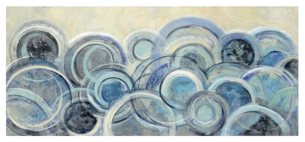 "Variation Blue" Digital Paper Print by Silvia Vassileva, 46"x21"