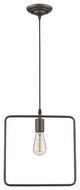 Ironclad 1-Light Rubbed Bronze Ceiling Mini Pendant 12"