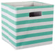DII Polyester Cube Stripe Aqua Square 11x11x11"