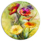 Bouquet Of Gerbera Flowers Watercolor, Floral Round Metal Wall Art, 23"
