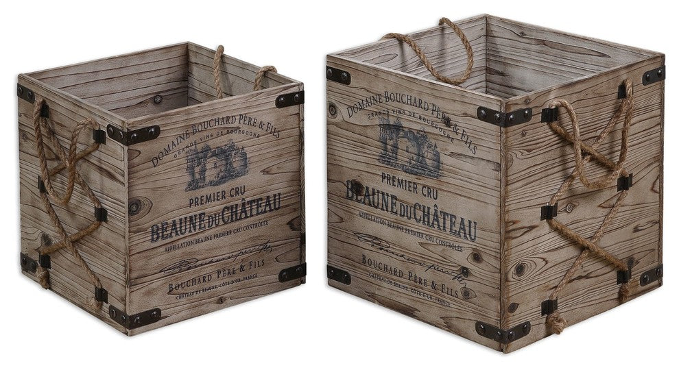 Uttermost Bouchard Crates Set of 2