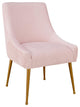Beatrix Pleated Velvet Side Chair, Blush