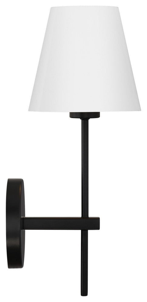 Crystorama Lighting Group XAV-B8321 Xavier 15" Tall Wall Sconce - Matte Black