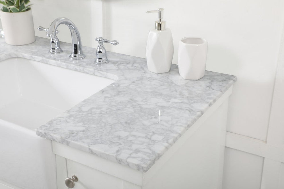 Home Living 22" Farmhouse White-Light Bathroom Vanity